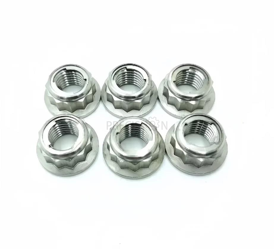Titanium 12 Point Flange Lock Nuts