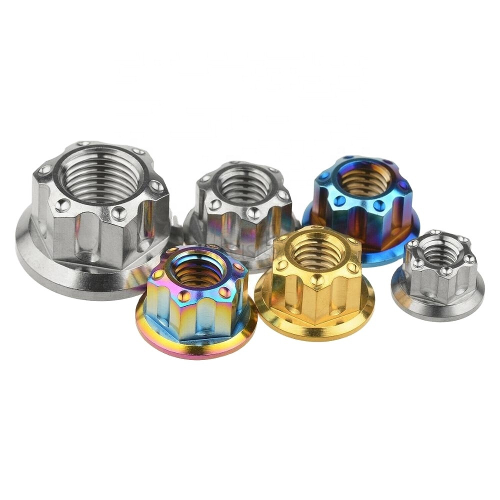 Titanium Flanged Axle Nuts